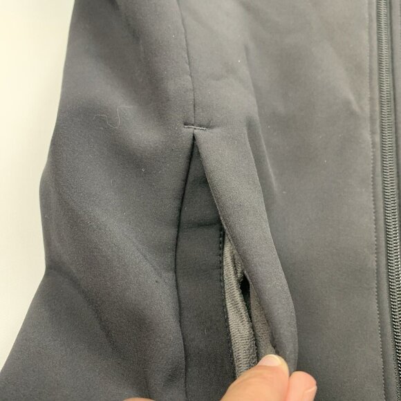 Salomon Womens Size Small Black Soft Shell Full Zip Jacket Spell Out Logo Hiking - Picture 3 of 15